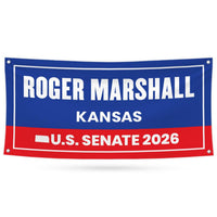 Roger Marshall For Kansas U.S. Senate Banner Sign, 13 oz Waterproof US Senate Election 2026, Republic Party Vinyl Banner With Metal Grommets