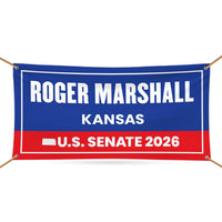Roger Marshall For Kansas U.S. Senate Banner Sign, 13 oz Waterproof US Senate Election 2026, Republic Party Vinyl Banner With Metal Grommets
