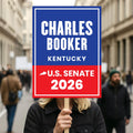 Charles Booker For Kentucky Senate 2026 Election Sign, Political Campaign Sign, Senate Election 2026 Race Poster Sign
