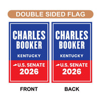 Charles Booker For Kentucky Senate 2026 Garden Flag, Double Sided, 2026 Senate Flag, Elections Flag, Race Red White & Blue Flag