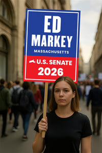 Ed Markey For Massachusetts Senate 2026 Election Sign, Anti-Trump Sign, Political Campaign Sign, Senate Election 2026 Race Poster Sign