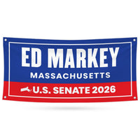 Ed Markey For Massachusetts U.S. Senate Banner Sign, 13 oz Waterproof US Senate Election 2026, Democrate Vinyl Banner With Metal Grommets
