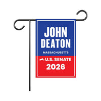 John Deaton For Massachusetts Senate 2026 Garden Flag, Double Sided, 2026 Senate Flag, Elections Flag, Republic, Race Red White & Blue Flag