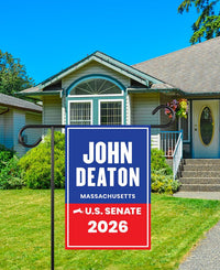 John Deaton For Massachusetts Senate 2026 Garden Flag, Double Sided, 2026 Senate Flag, Elections Flag, Republic, Race Red White & Blue Flag