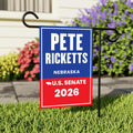 Pete Ricketts For Nebraska Senate 2026 Garden Flag, Double Sided, 2026 Senate Flag, Elections Flag, Republican, Race Red White & Blue Flag