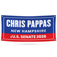 Chris Pappas For New Hampshire U.S. Senate Banner Sign, 13 oz Waterproof US Senate Election 2026, Senate Vinyl Banner With Metal Grommets