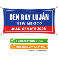 Ben Ray Luján For New Mexico U.S. Senate Banner Sign, 13 oz Waterproof US Senate Election 2026, Democratic Vinyl Banner With Metal Grommets