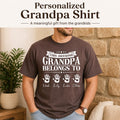 Grandpa Shirt, Personalized Grandpa Shirt, Handprint Grandpa Tee, Grandpa Birthday Shirt, Father's Day Gift, Papa Gifts from Grandkids