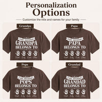 Grandpa Shirt, Personalized Grandpa Shirt, Handprint Grandpa Tee, Grandpa Birthday Shirt, Father's Day Gift, Papa Gifts from Grandkids