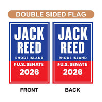 Jack Reed For Rhode Island Senate 2026 Garden Flag, Double Sided, 2026 Senate Flag, Elections Flag, Anti-Trump, Race Red White & Blue Flag