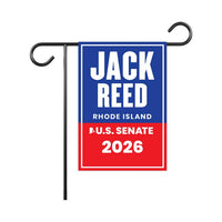 Jack Reed For Rhode Island Senate 2026 Garden Flag, Double Sided, 2026 Senate Flag, Elections Flag, Anti-Trump, Race Red White & Blue Flag