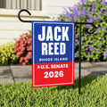 Jack Reed For Rhode Island Senate 2026 Garden Flag, Double Sided, 2026 Senate Flag, Elections Flag, Anti-Trump, Race Red White & Blue Flag
