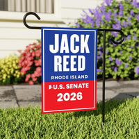 Jack Reed For Rhode Island Senate 2026 Garden Flag, Double Sided, 2026 Senate Flag, Elections Flag, Anti-Trump, Race Red White & Blue Flag