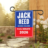 Jack Reed For Rhode Island Senate 2026 Garden Flag, Double Sided, 2026 Senate Flag, Elections Flag, Anti-Trump, Race Red White & Blue Flag