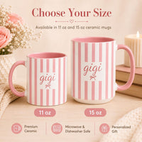 Gigi Mug Gift, Grandma Mug Gift, Mom Mug Personalized Name Mug, Gift from Grandkids, Custom Gigi Coffee Mug for Her Birthday Gift