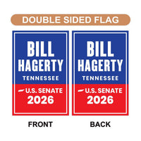 Bill Hagerty For Tennessee Senate 2026 Garden Flag, Double Sided, 2026 Senate Flag, Elections Flag, Race Red White & Blue Flag
