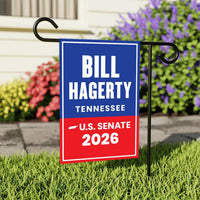 Bill Hagerty For Tennessee Senate 2026 Garden Flag, Double Sided, 2026 Senate Flag, Elections Flag, Race Red White & Blue Flag