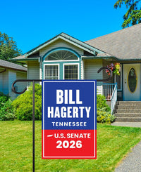 Bill Hagerty For Tennessee Senate 2026 Garden Flag, Double Sided, 2026 Senate Flag, Elections Flag, Race Red White & Blue Flag
