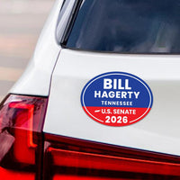 Bill Hagerty For Tennessee Senate 2026 Car Magnet - Vote Bill Hagerty Vehicle Magnet, Tennessee Senate Elections 2026 Magnet - 6" x 4.5"