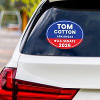 Tom Cotton For Arkansas Senate 2026 Vinyl Sticker, Vote Tom Cotton Decal, Arkansas Senate Elections 2026 Bumper Sticker, 6" x 4.5"