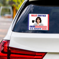 Hallie Shoffner For Arkansas Senate 2026 Vinyl Sticker, Vote Hallie Shoffner Decal, Arkansas Senate Elections 2026 Bumper Sticker, 6" x 4.5"