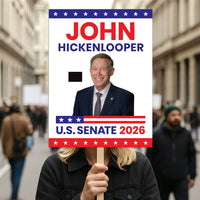 John Hickenlooper For Colorado Senate 2026 Election Sign, Anti-Trump, Political Campaign Sign, Senate Election 2026 Race Poster Sign