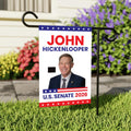John Hickenlooper For Colorado Senate 2026 Garden Flag, Double Sided, 2026 Senate Flag, Elections Flag, Race Red White & Blue Flag