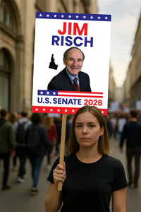 Jim Risch For Idaho Senate 2026 Election Sign, Republican Party, Political Campaign Sign, Senate Election 2026 Race Poster Sign