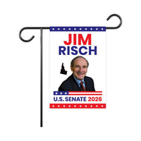 Jim Risch For Idaho Senate 2026 Garden Flag, Double Sided, 2026 Senate Flag, Elections Flag, Republican Sign, Race Red White & Blue Flag