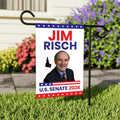Jim Risch For Idaho Senate 2026 Garden Flag, Double Sided, 2026 Senate Flag, Elections Flag, Republican Sign, Race Red White & Blue Flag