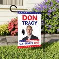 Don Tracy For Illinois Senate 2026 Garden Flag, Double Sided, 2026 Senate Flag, Elections Flag, Race Red White & Blue Flag