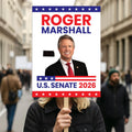 Roger Marshall For Kansas Senate 2026 Election Sign, Republican Party, Political Campaign Sign, Senate Election 2026 Race Poster Sign