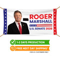Roger Marshall For Kansas U.S. Senate Banner Sign, 13 oz Waterproof US Senate Election 2026, Republic Party Vinyl Banner With Metal Grommets