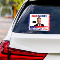 Roger Marshall For Kansas Senate 2026 Vinyl Sticker, Vote Roger Marshall Decal, Kansas Senate Elections 2026 Bumper Sticker, 6" x 4.5"