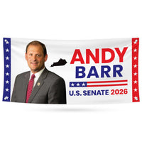 Andy Barr For Kentucky U.S. Senate Banner Sign, 13 oz Waterproof US Senate Election 2026, Senate Vinyl Banner With Metal Grommets