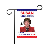 Susan Collins For Maine Senate 2026 Garden Flag, Double Sided, 2026 Senate Flag, Elections Flag, Race Red White & Blue Flag