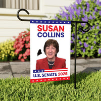 Susan Collins For Maine Senate 2026 Garden Flag, Double Sided, 2026 Senate Flag, Elections Flag, Race Red White & Blue Flag