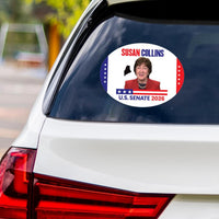 Susan Collins For Maine Senate 2026 Vinyl Sticker, Vote Susan Collins Decal, Maine Senate Elections 2026 Bumper Sticker, 6" x 4.5"