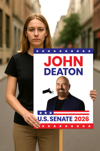 John Deaton For Massachusetts Senate 2026 Election Sign, Republican Party, Political Campaign Sign, Senate Election 2026 Race Poster Sign