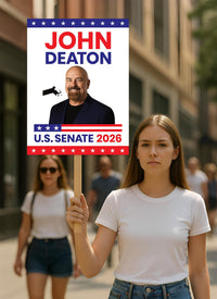 John Deaton For Massachusetts Senate 2026 Election Sign, Republican Party, Political Campaign Sign, Senate Election 2026 Race Poster Sign