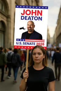 John Deaton For Massachusetts Senate 2026 Election Sign, Republican Party, Political Campaign Sign, Senate Election 2026 Race Poster Sign