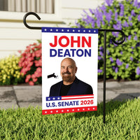 John Deaton For Massachusetts Senate 2026 Garden Flag, Double Sided, 2026 Senate Flag, Elections Flag, Republic, Race Red White & Blue Flag