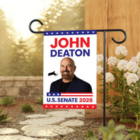 John Deaton For Massachusetts Senate 2026 Garden Flag, Double Sided, 2026 Senate Flag, Elections Flag, Republic, Race Red White & Blue Flag