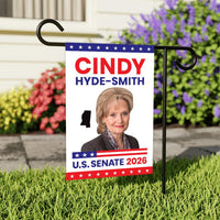 Cindy Hyde-Smith For Mississippi Senate 2026 Garden Flag, Double Sided, 2026 Senate Flag, Elections Flag, Race Red White & Blue Flag