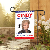 Cindy Hyde-Smith For Mississippi Senate 2026 Garden Flag, Double Sided, 2026 Senate Flag, Elections Flag, Race Red White & Blue Flag