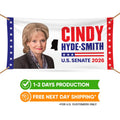 Cindy Hyde-Smith For Mississippi U.S. Senate Banner Sign, 13 oz Waterproof US Senate Election 2026 Vinyl Banner With Metal Grommets