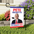 Pete Ricketts For Nebraska Senate 2026 Garden Flag, Double Sided, 2026 Senate Flag, Elections Flag, Republican, Race Red White & Blue Flag