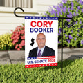 Cory Booker For New Jersey Senate 2026 Garden Flag, Double Sided, 2026 Senate Flag, Elections Flag, Anti-Trump, Race Red White & Blue Flag