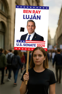 Ben Ray Luján For New Mexico Senate 2026 Election Sign, Anti-Trump, Political Campaign Sign, Senate Election 2026 Race Poster Sign