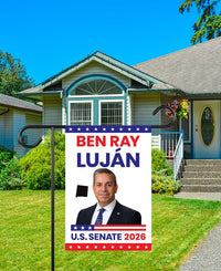 Ben Ray Luján For New Mexico Senate 2026 Garden Flag, Double Sided, 2026 Senate Flag, Elections Flag, Anti-Trump, Race Red White & Blue Flag